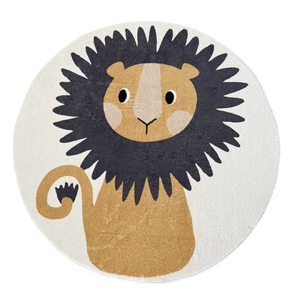 Cute Cartoon Round Rug for Kids' Room and Living Room - Kia Day Design
