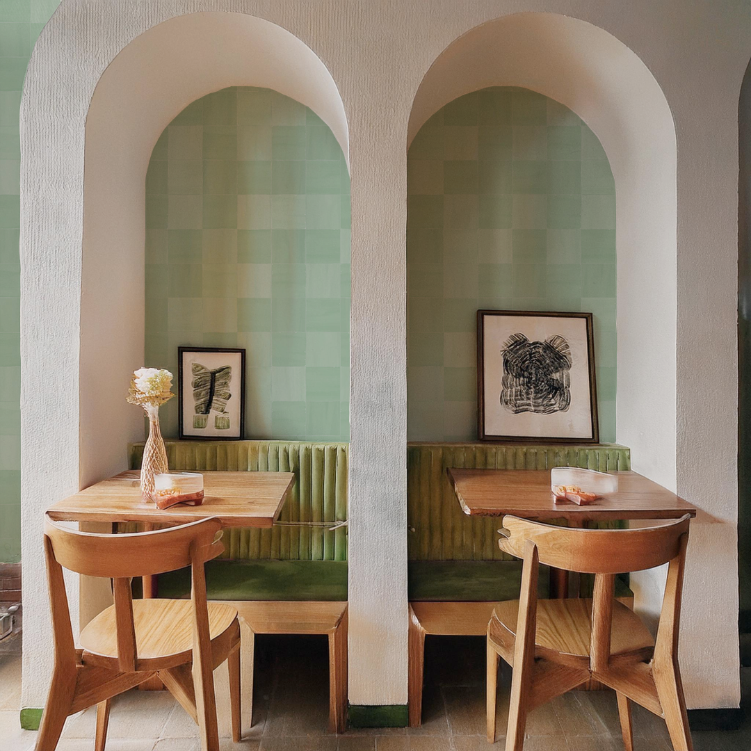 Zellige Wallpaper, mint- Samantha Santana Creative- {{Product type}}