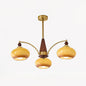 Calliope Chandelier - 3 heads: D 58cm x H 30cm D 22.8" x H 11.8" Brass & Caramel Color - Chandelier