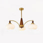 Calliope Chandelier - 3 heads: D 58cm x H 30cm D 22.8" x H 11.8" Brass & White - Chandelier