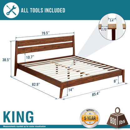 Callisto Solid Wood Bed Frame - - Bed Frame