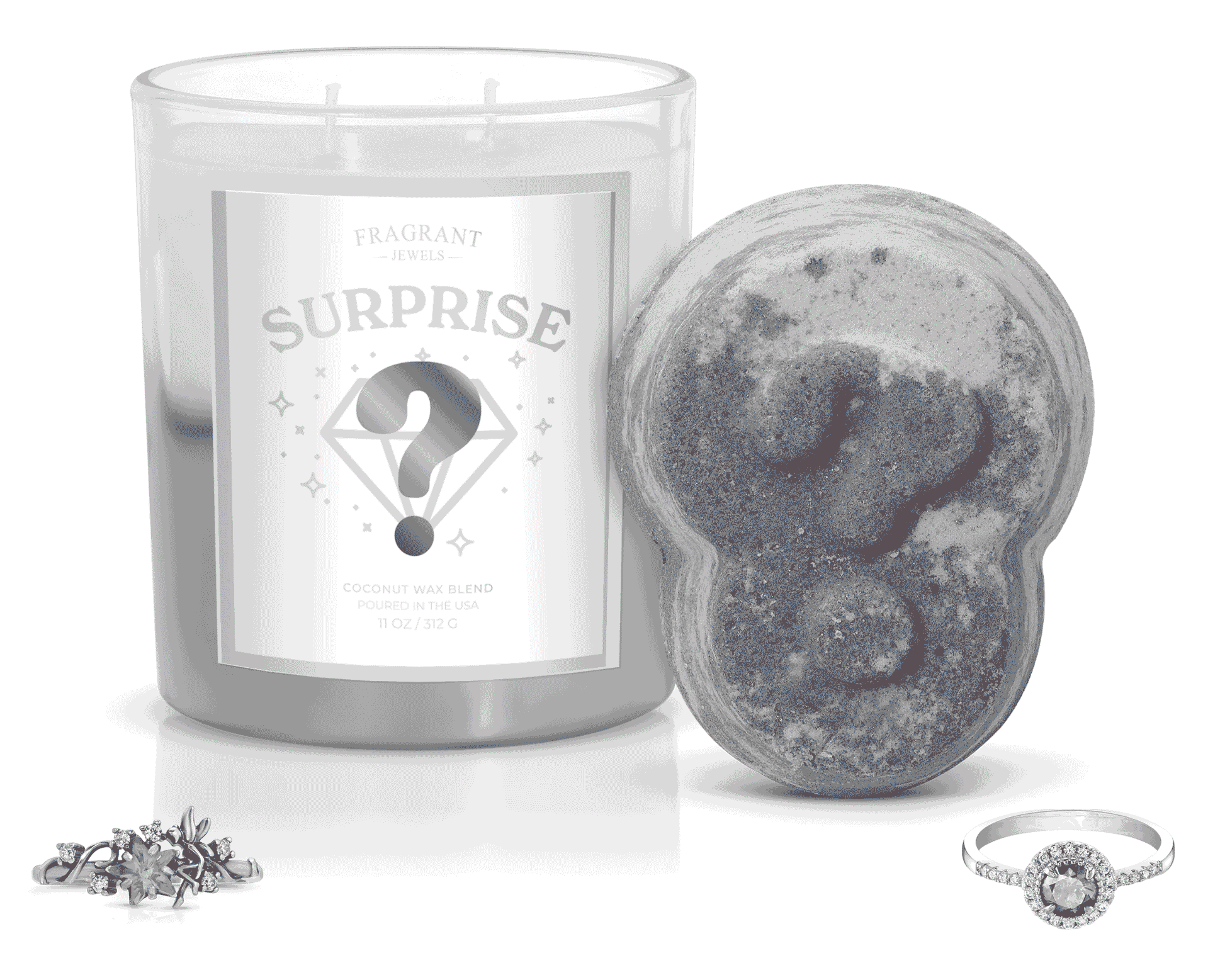 Surprise - Candle and Bath Bomb Set - - Bundle (Candle & Bath Bomb)