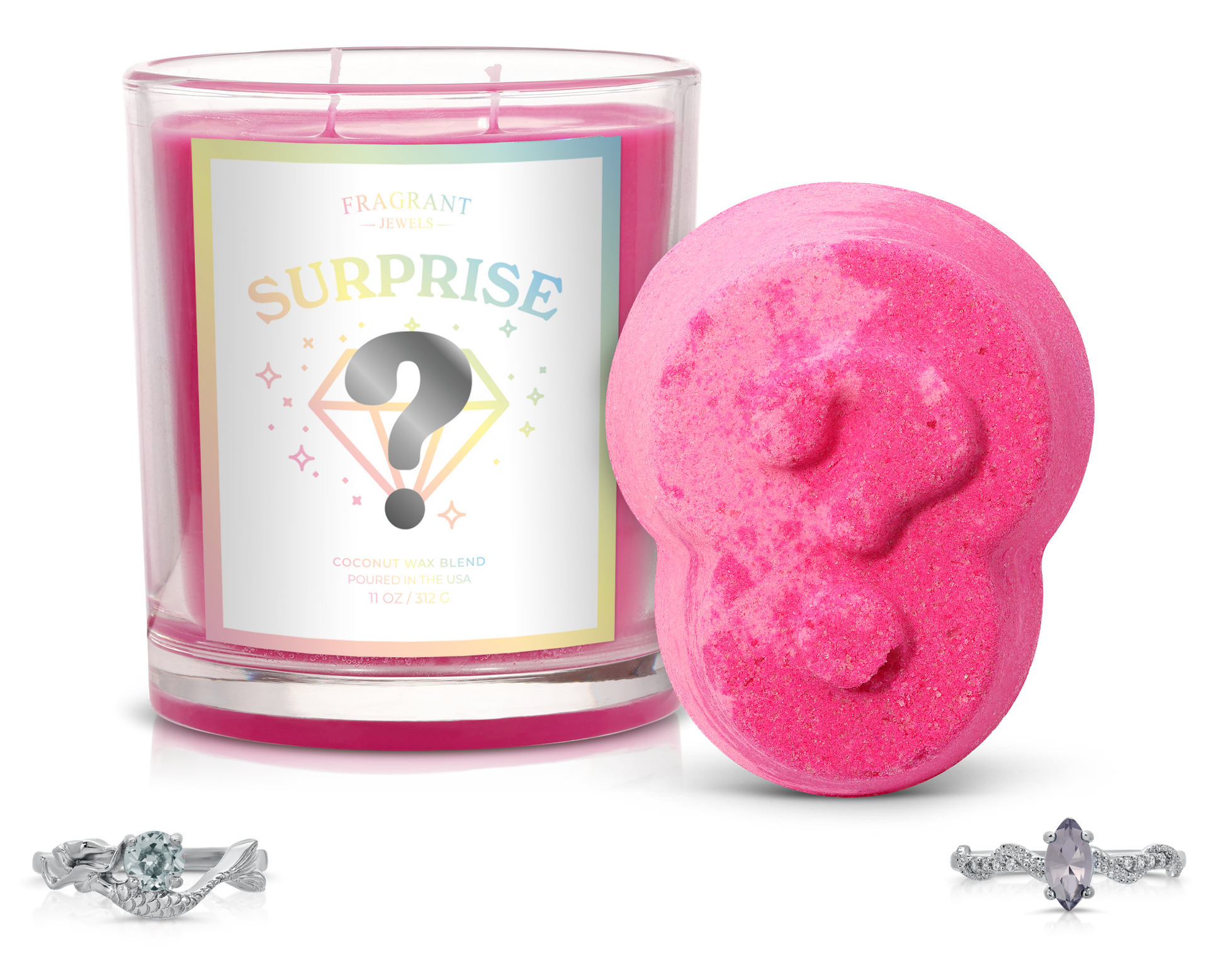 Surprise - Candle and Bath Bomb Set - - Bundle (Candle & Bath Bomb)