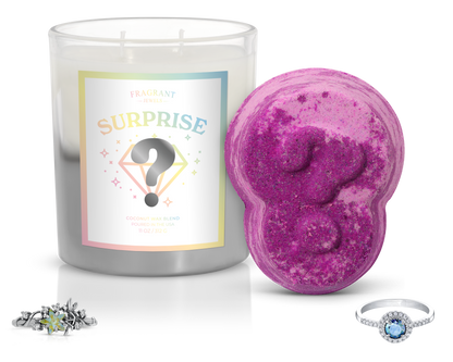 Surprise - Candle and Bath Bomb Set - - Bundle (Candle & Bath Bomb)