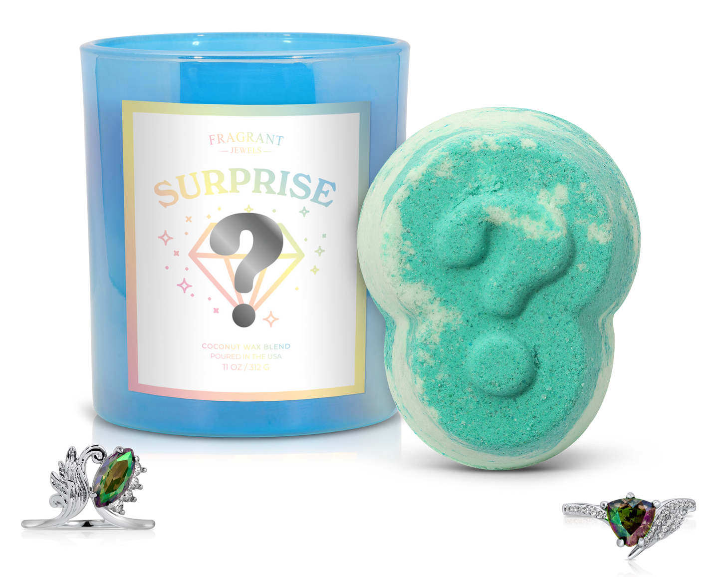 Surprise - Candle and Bath Bomb Set - Ring - Bundle (Candle & Bath Bomb)
