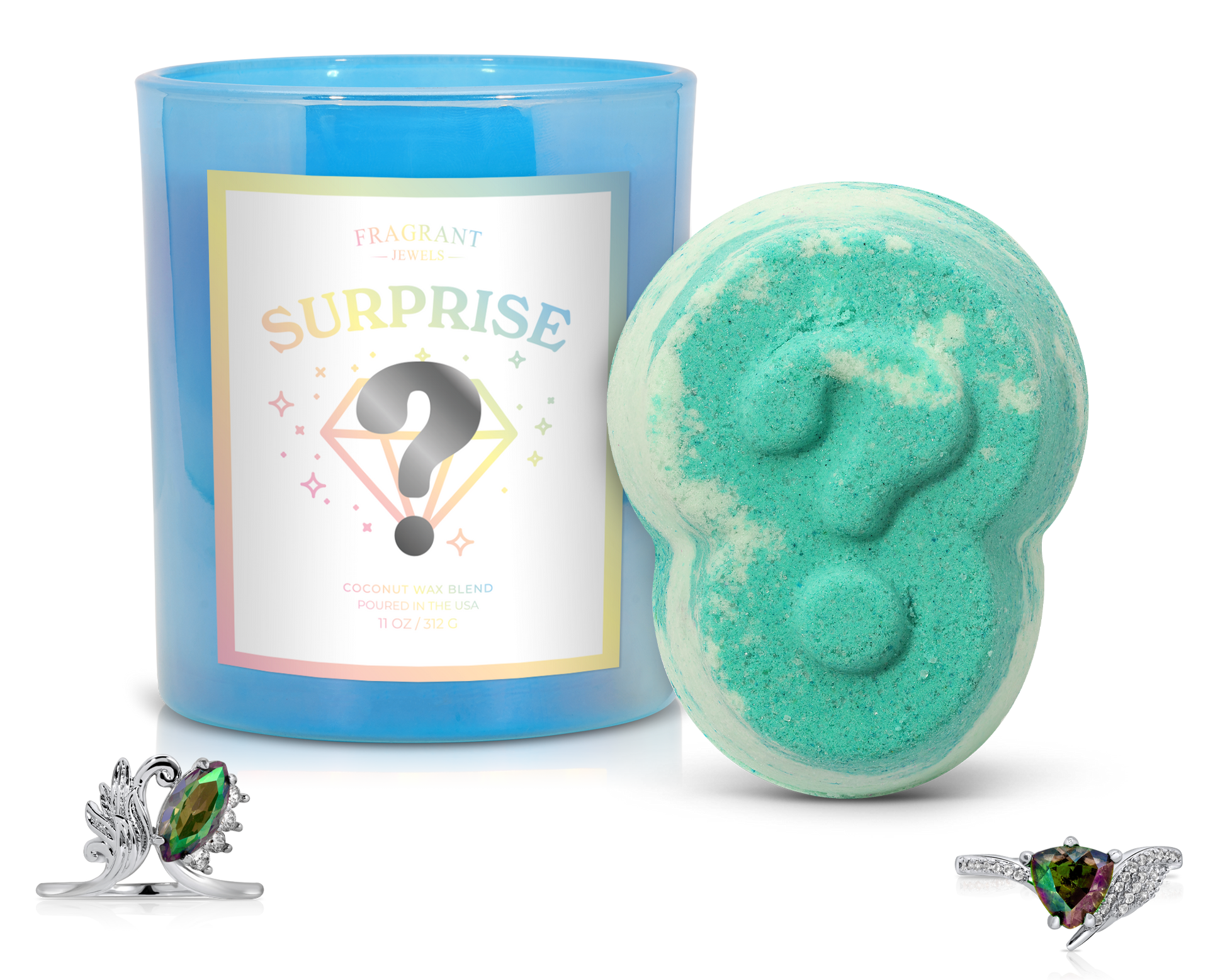 Surprise - Candle and Bath Bomb Set - Ring - Bundle (Candle & Bath Bomb)