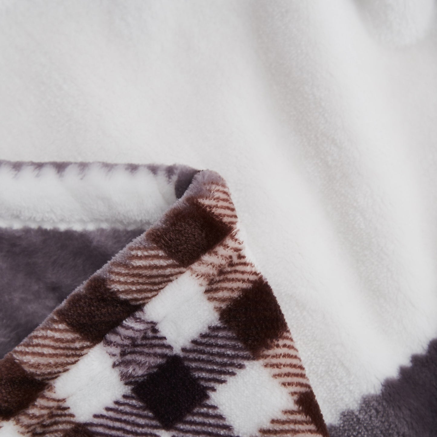 Tache Autumn Muave Purple Pink Farmhouse Super Soft Plaid Patchwork Throw Blanket (4022) - - Blanket