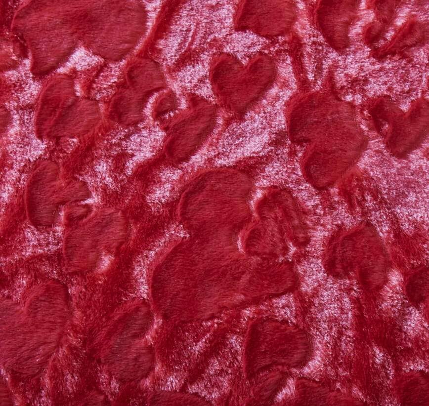 DaDa Bedding Luxury Romantic Red Lovely Hearts Dreamy Plush Faux Fur Throw Blanket (19) - - Throw Blankets