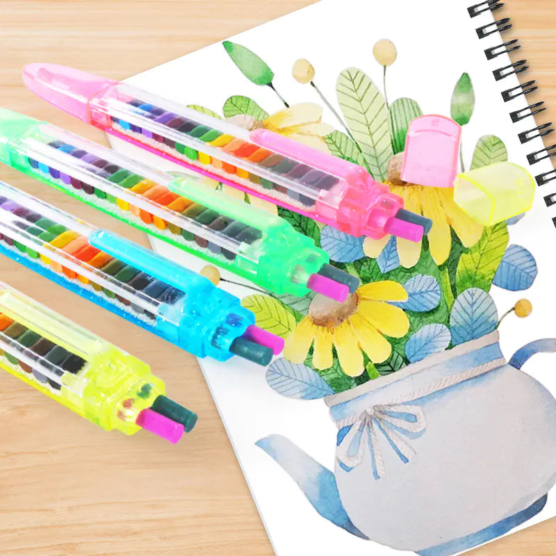 Creative Rainbow Coloring Pens - 20 Color Art Set - - crayon pen
