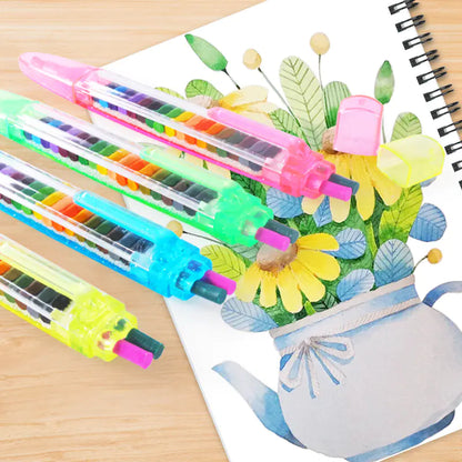 Creative Rainbow Coloring Pens - 20 Color Art Set - - crayon pen