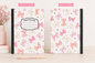 Pink Bow Hardcover Composition Notebook - - Stationary
