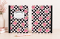 Dark Pink Bow & Pencil Hardcover Composition Notebook - - Stationary