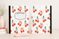 Strawberry Bow Hardcover Composition Notebook - Composition book - Stationary