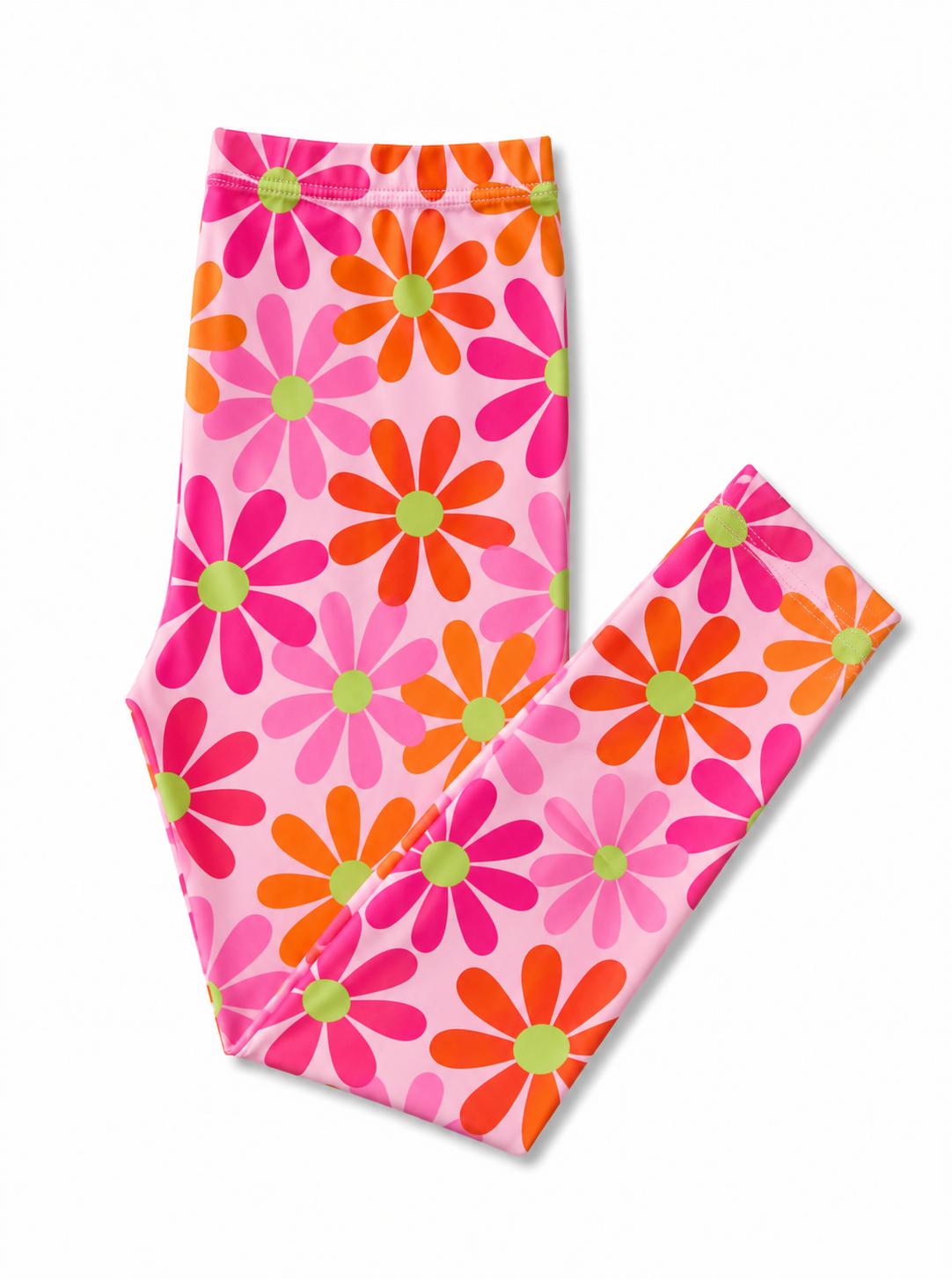 Retro Daisies Leggings- Mila & Rose ®- {{Product type}}