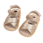 Summer Leather Baby Sandals Anti-Slip Gold 13-18 Months