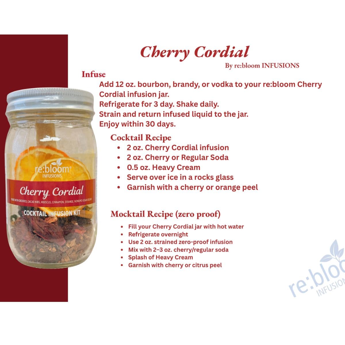 Cherry Cordial Cocktail Infusion Kit - -