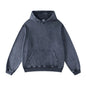 Thickened Washed Old Gradient Solid Color Batik Hooded Sweater For Men - Kia Day Design