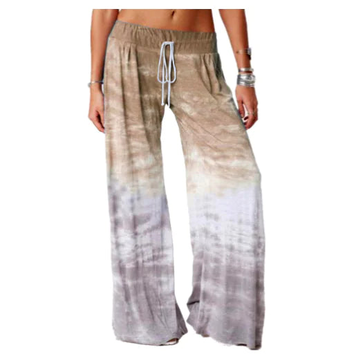 Gradient Printed Yoga Wide Leg Pants for Women - Kia Day Design