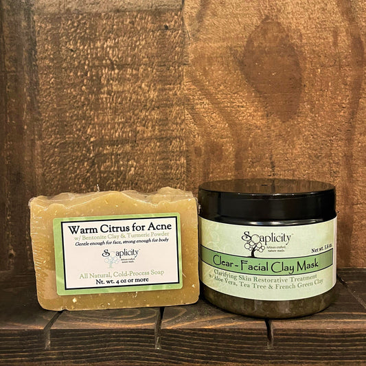 Clear Skincare Sets for Oily Skin - Clear Facial Soap & Mask - Bundles