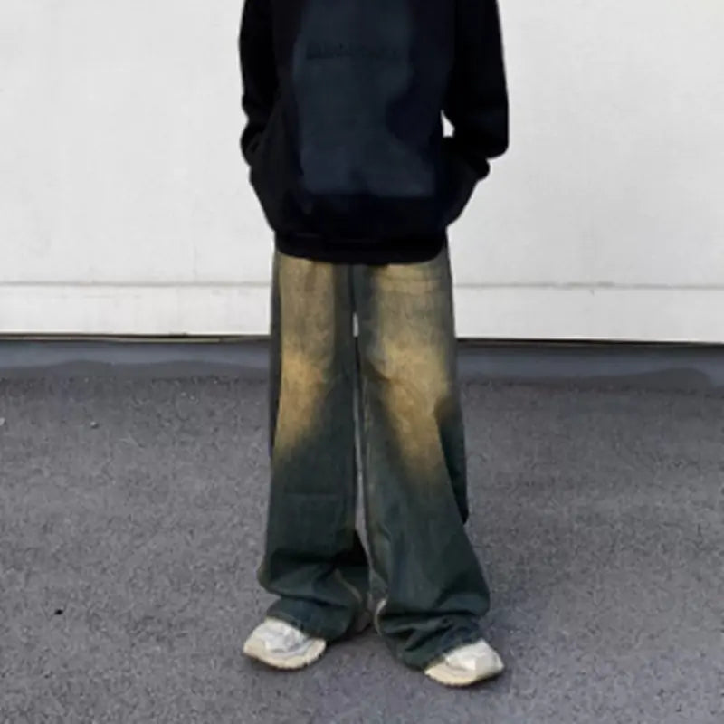 Men's Vintage Gradient Old Jeans Kia Day Design