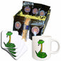 3dRose Funny Cute Coiled Greeen Python Snake Cartoon - Coffee Gift Baskets (cgb_325791) - Coffee Gift Basket - Coffee Gift Basket