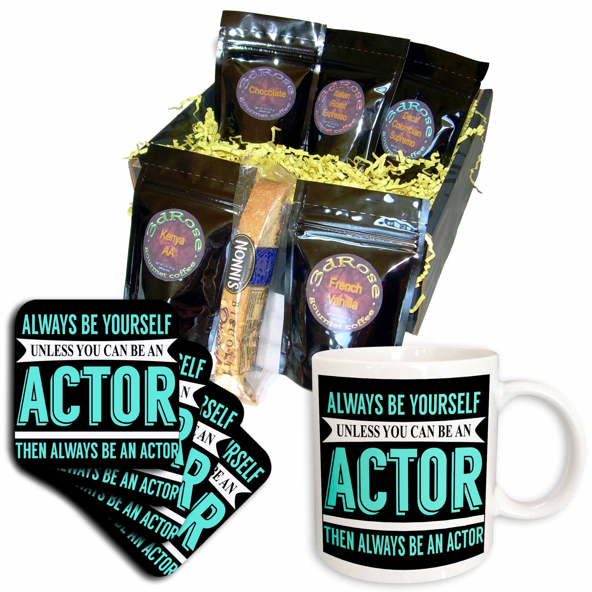 3dRose Always Be Yourself Unless You Can Be an Actor Then Always... - Coffee Gift Baskets (cgb_325991) - Coffee Gift Basket - Coffee Gift Basket