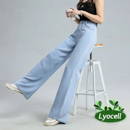 Womens Baggy Wide Leg Denim Pants