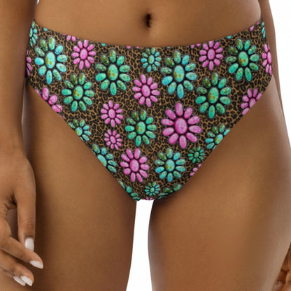 Baha Ranch Yeehaw Pink Turquoise Cowgirl Bikini Bottom - - Swim Wear