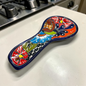 Colorful Mexican Talavera Utensil Rest Handmade Spoon Rest - - Talavera Spoon Rest