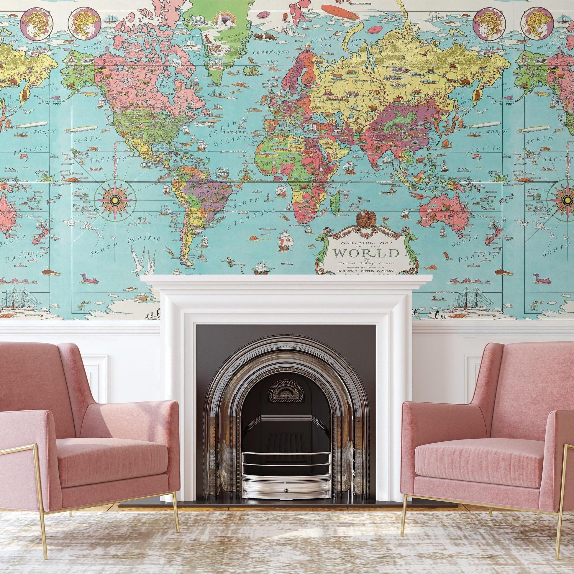 Dudley's World Wallpaper- WALL BLUSH- {{Product type}}