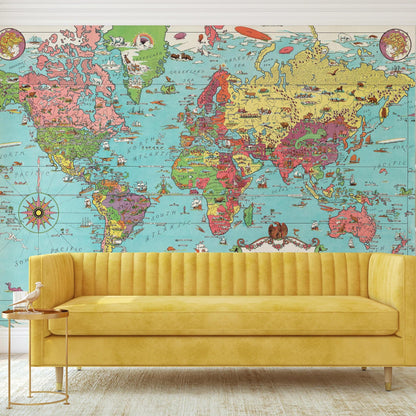 Dudley's World Wallpaper- WALL BLUSH- {{Product type}}