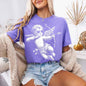 Comfort Colors Halftone Cupid V-Day Tee – Pixel Art Valentine T-shirt - Violet - T-shirts