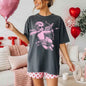 Comfort Colors Halftone Cupid V-Day Tee – Pixel Art Valentine T-shirt - Pepper - T-shirts