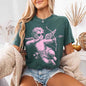 Comfort Colors Halftone Cupid V-Day Tee – Pixel Art Valentine T-shirt - Blue Spruce - T-shirts