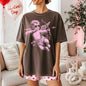 Comfort Colors Halftone Cupid V-Day Tee – Pixel Art Valentine T-shirt - Espresso - T-shirts
