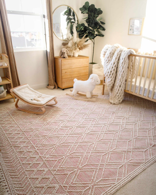 Ramsbury Pink Area Rug - - Rugs