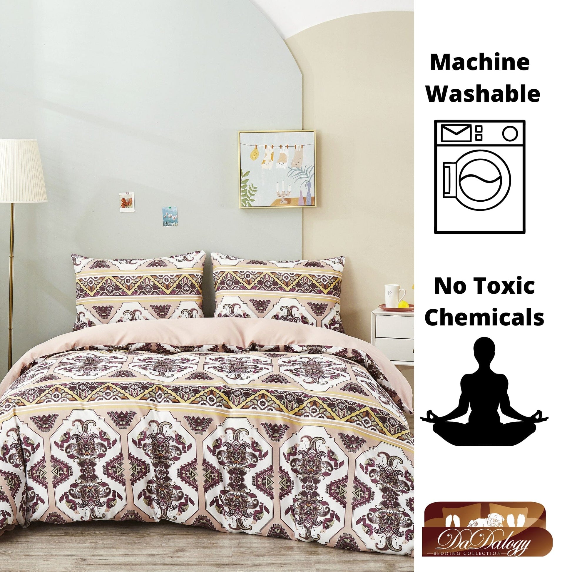 DaDa Bedding Oriental Kilim Persian Duvet Cover Set - - Duvet Covers