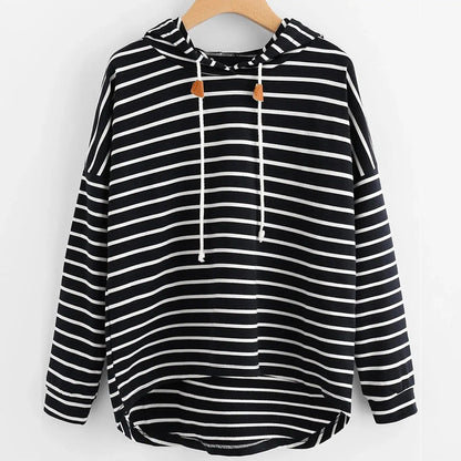 Ladies Hooded Casual Long Sleeve Top - Kia Day Design