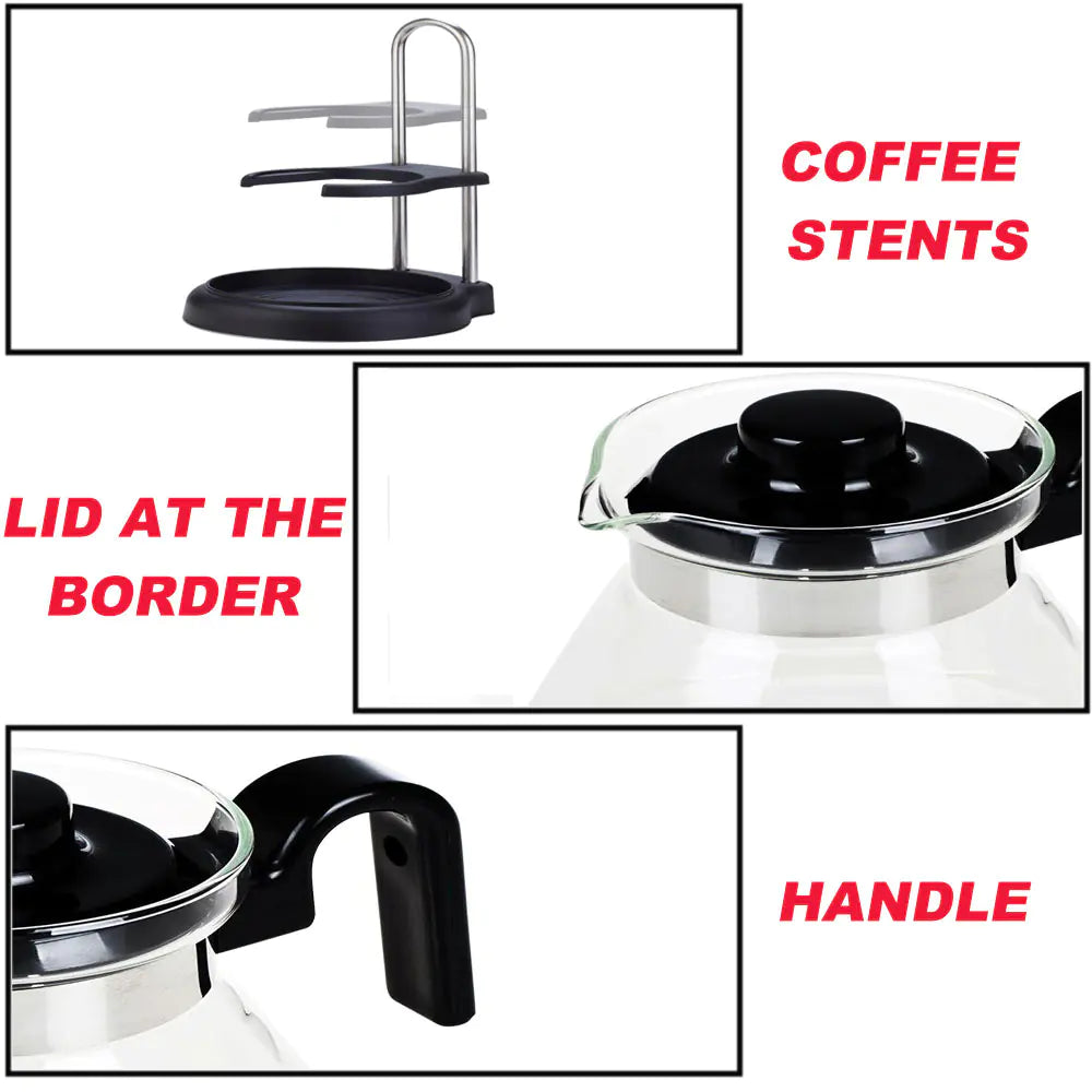 Coffee Pot with Drip Filter and Manual Grinder Kia Day Design