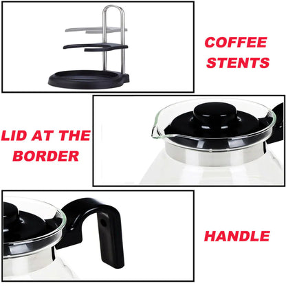 Coffee Pot with Drip Filter and Manual Grinder Kia Day Design