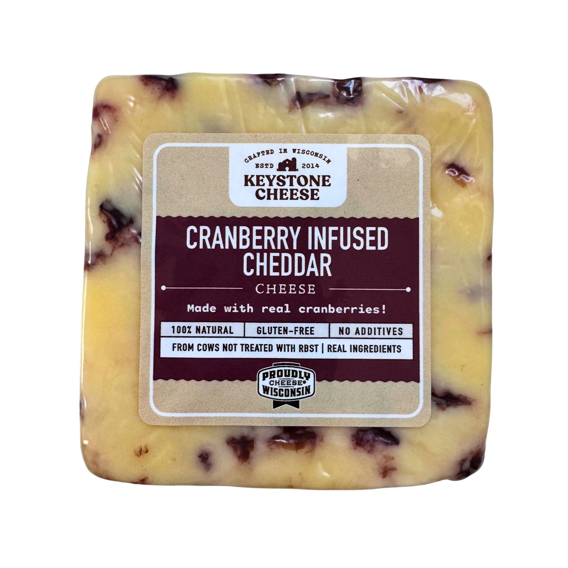 Cranberry Infused Cheddar- Keystone Cheese- {{Product type}}