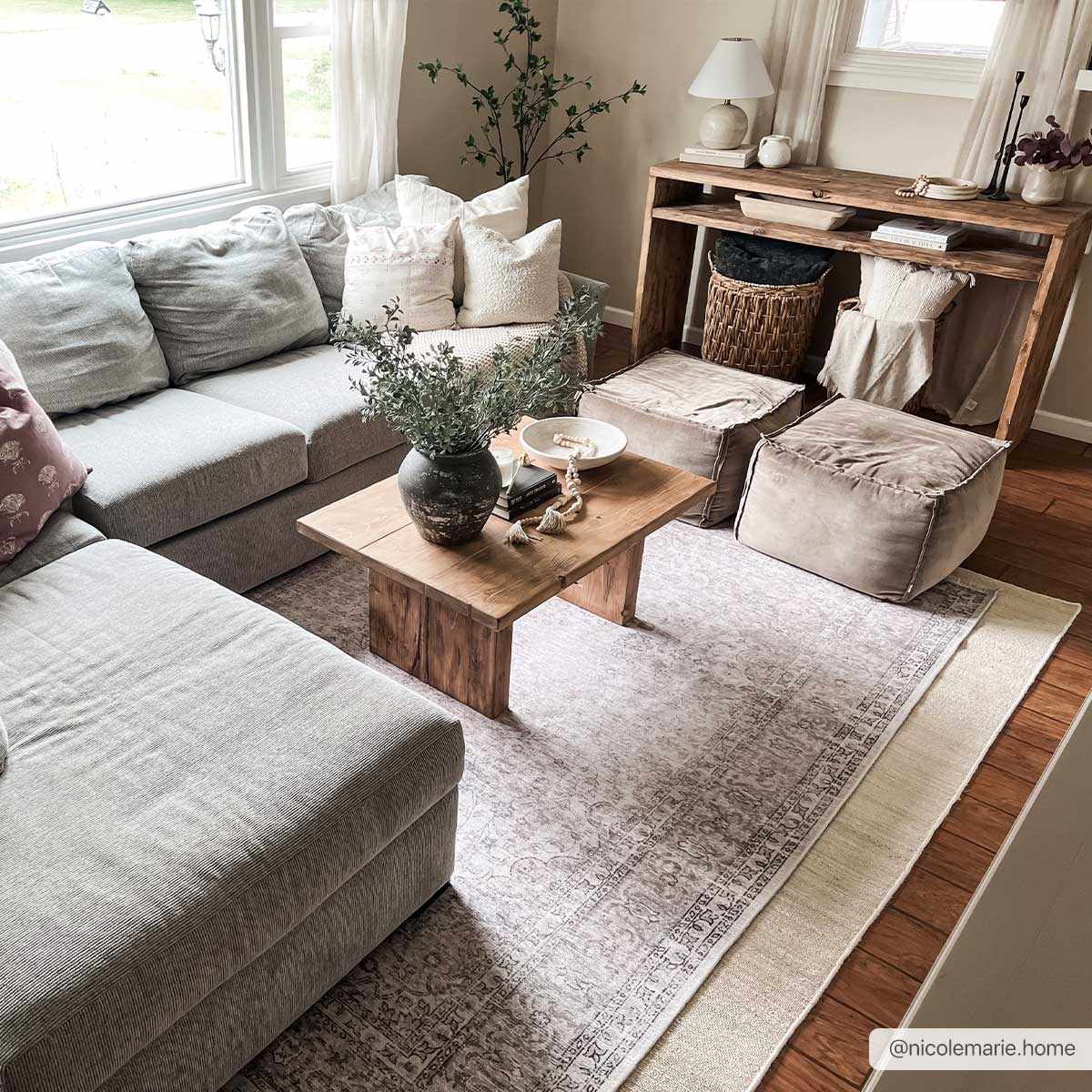 Cream Holi-2301 Washable Area Rug - - Rugs