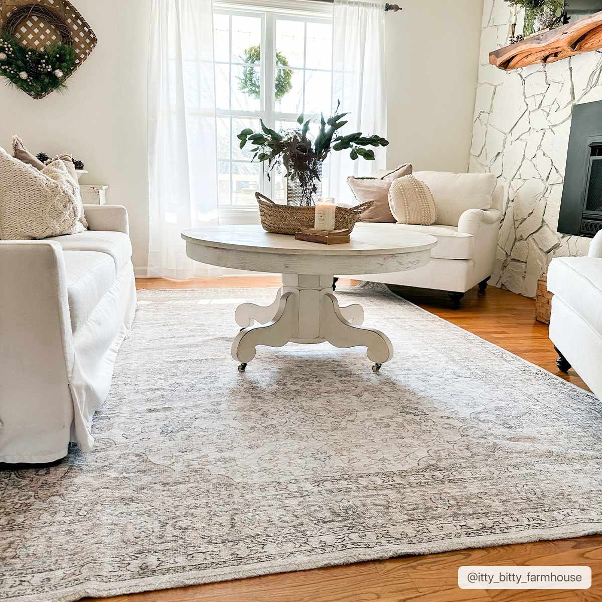 Cream Holi-2301 Washable Area Rug - - Rugs