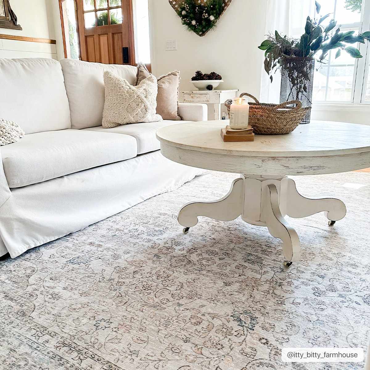 Cream Holi-2301 Washable Area Rug - - Rugs