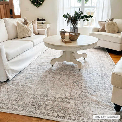 Cream Holi-2301 Washable Area Rug - - Rugs