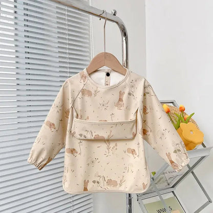 Cute Baby Bibs Toddler Long Sleeve Apron Kia Day Design