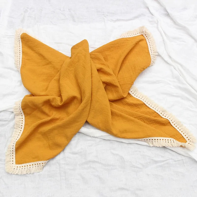 Organic Cotton Baby Tassel Blankets - Kia Day Design