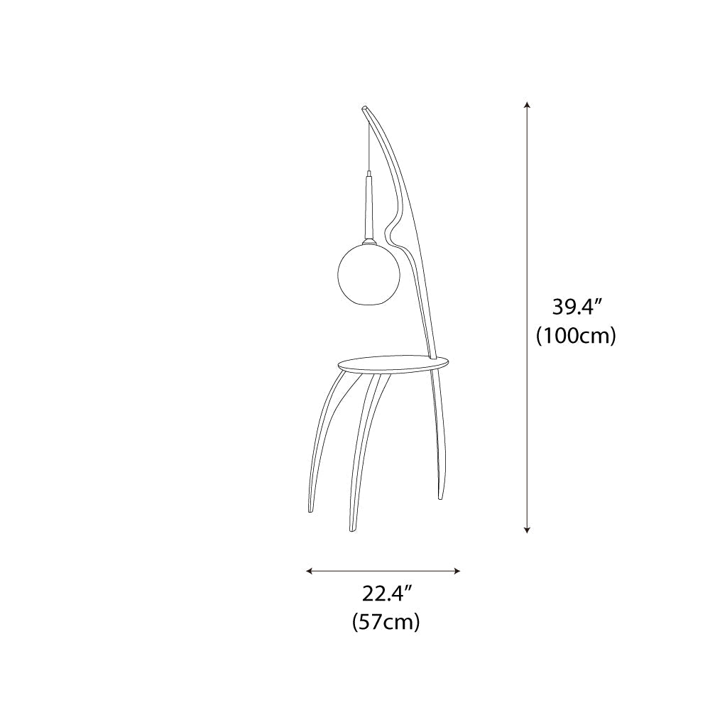 Curved Mantis Arm Floor Lamp - - Floor Lamp
