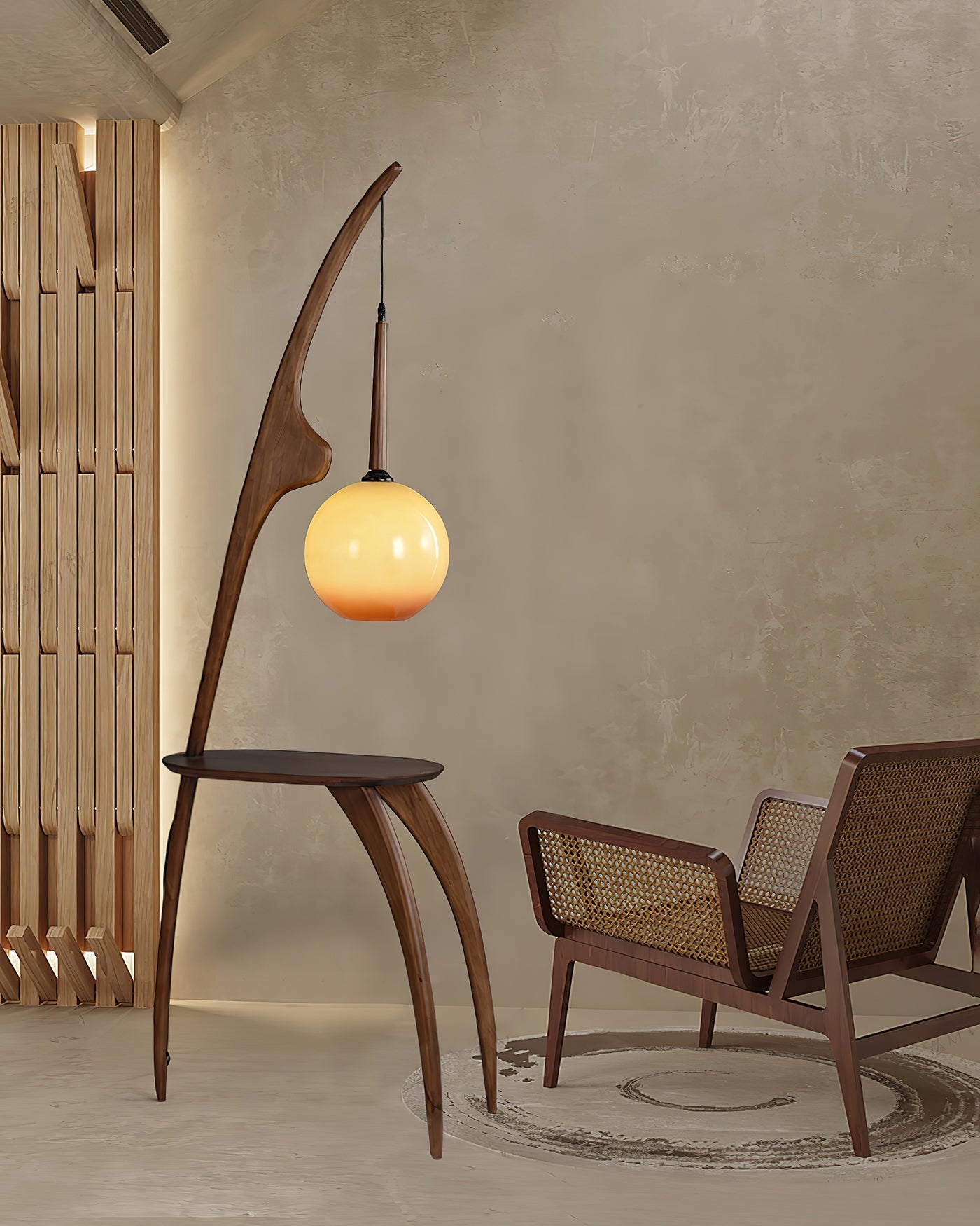 Curved Mantis Arm Floor Lamp - - Floor Lamp