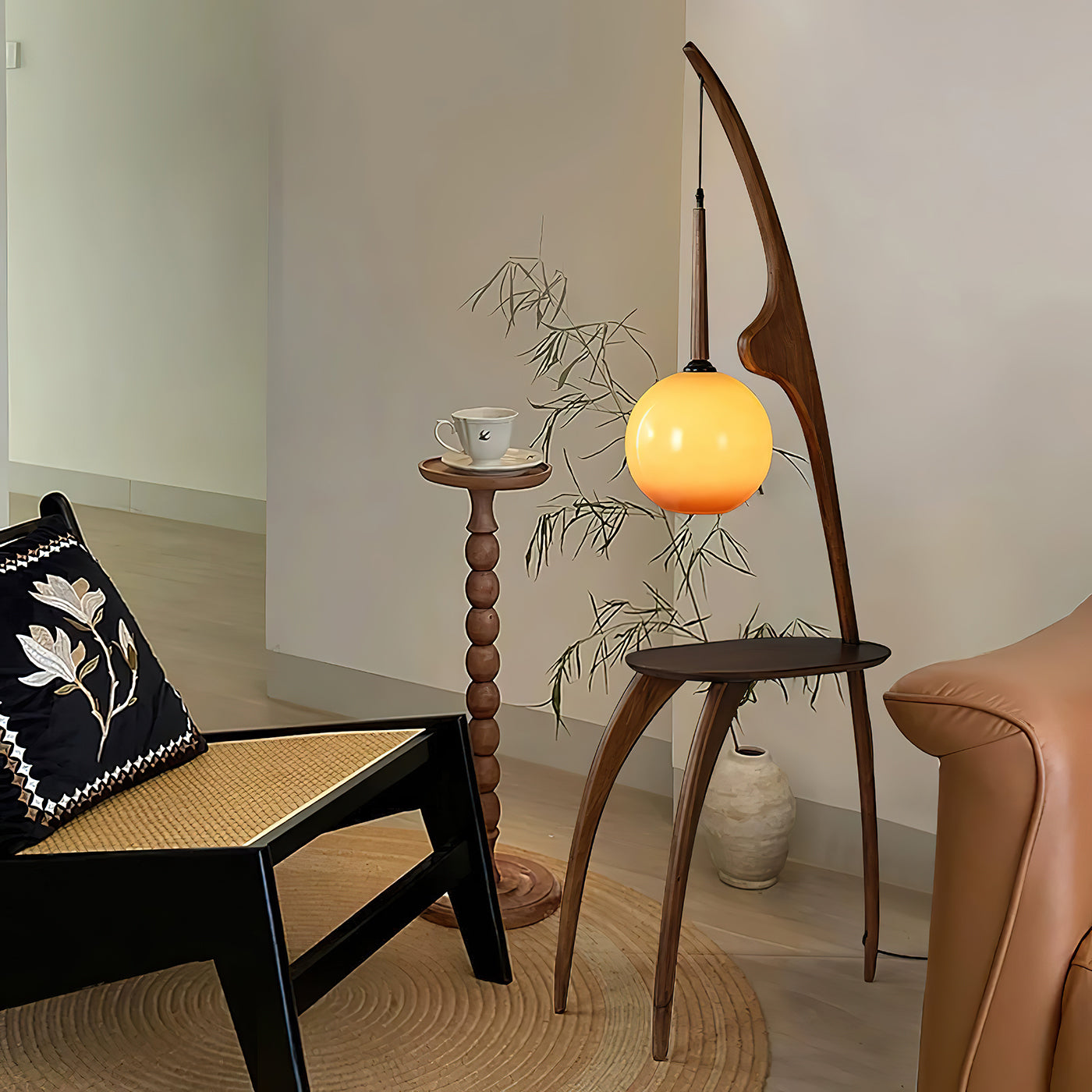 Curved Mantis Arm Floor Lamp - - Floor Lamp
